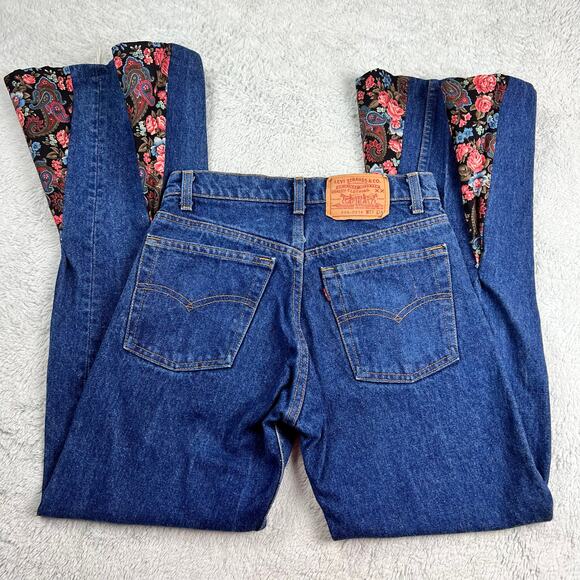 Levi’s women’s Vintage 1987 505 Blue Jeans size 28x30 Reworked - Picture 2 of 9